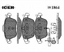 Колодки тормозные дисковые передние Ауди А4 08-, А5 09-