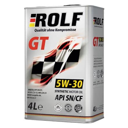 Моторное масло ROLF GT 5W30 4L