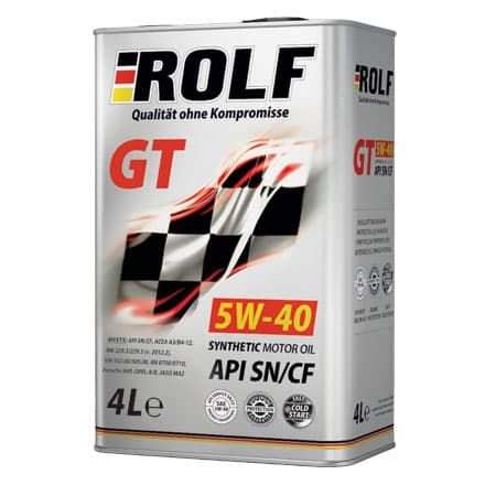 Моторное масло ROLF GT 5W40 4L