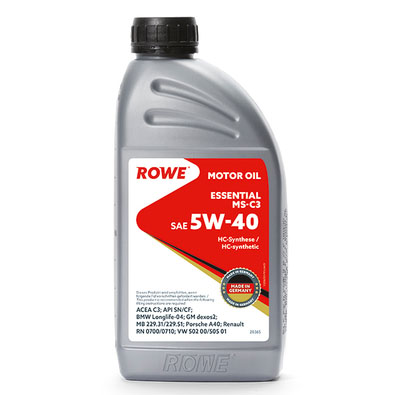 Моторное масло Rowe Essential 5W40 MS-C3 1L