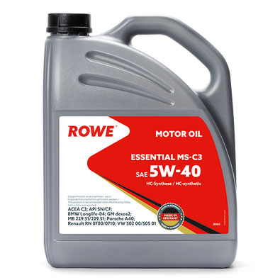 Моторное масло Rowe Essential 5W40 MS-C3 4L