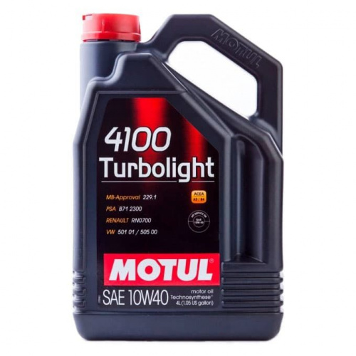 Моторное масло Motul 4100 Turbolight 10W-40 4L