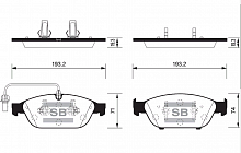 Колодки тормозные дисковые передние Ауди А6(4G) A7(4H) А8(4H) 11-